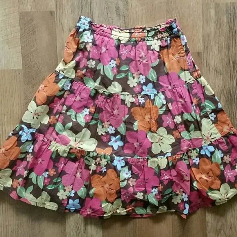 Gymboree Girls Aloha Tank Top and Floral Skirt Outfit Size 7-8‎